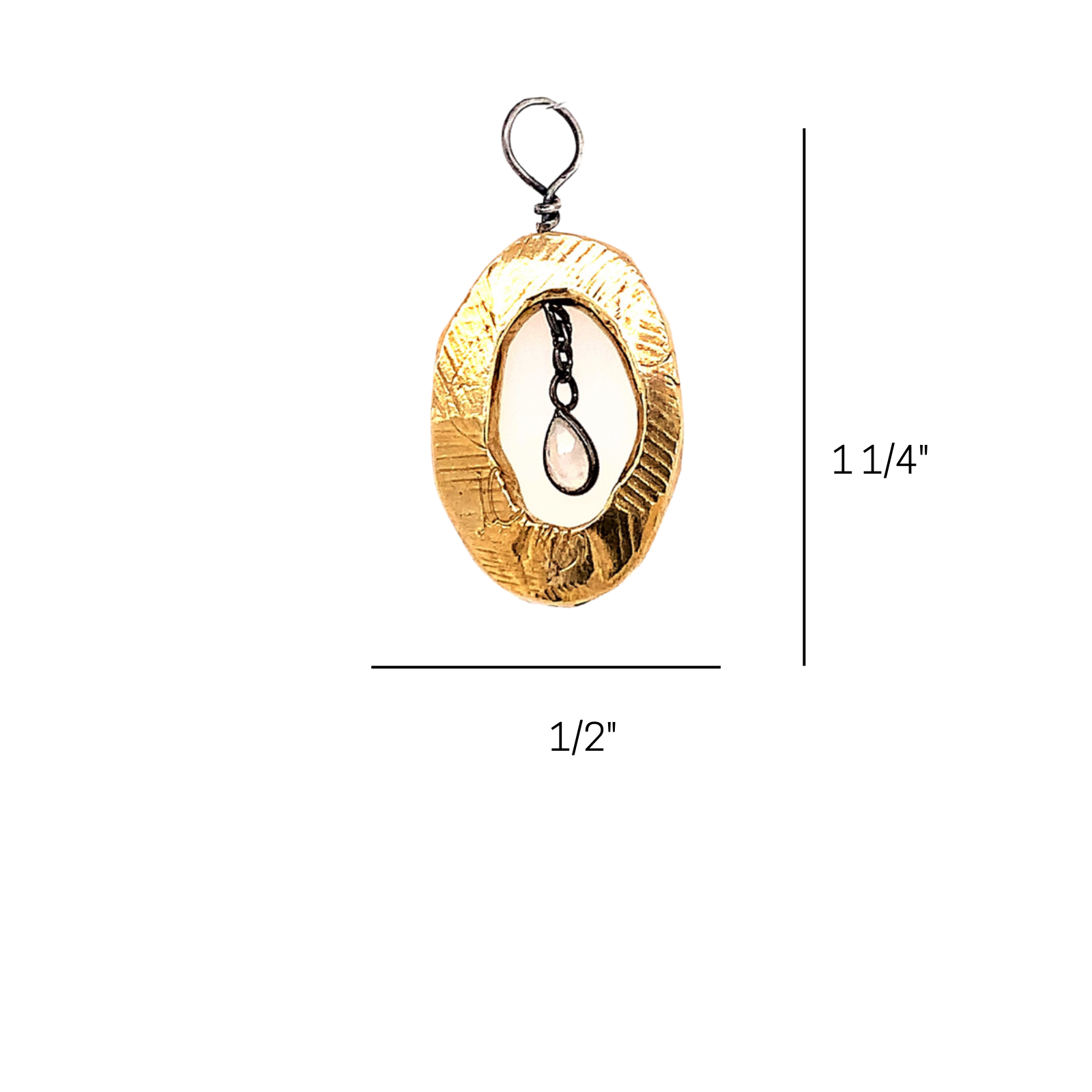 Peace Talisman Pendant measurements