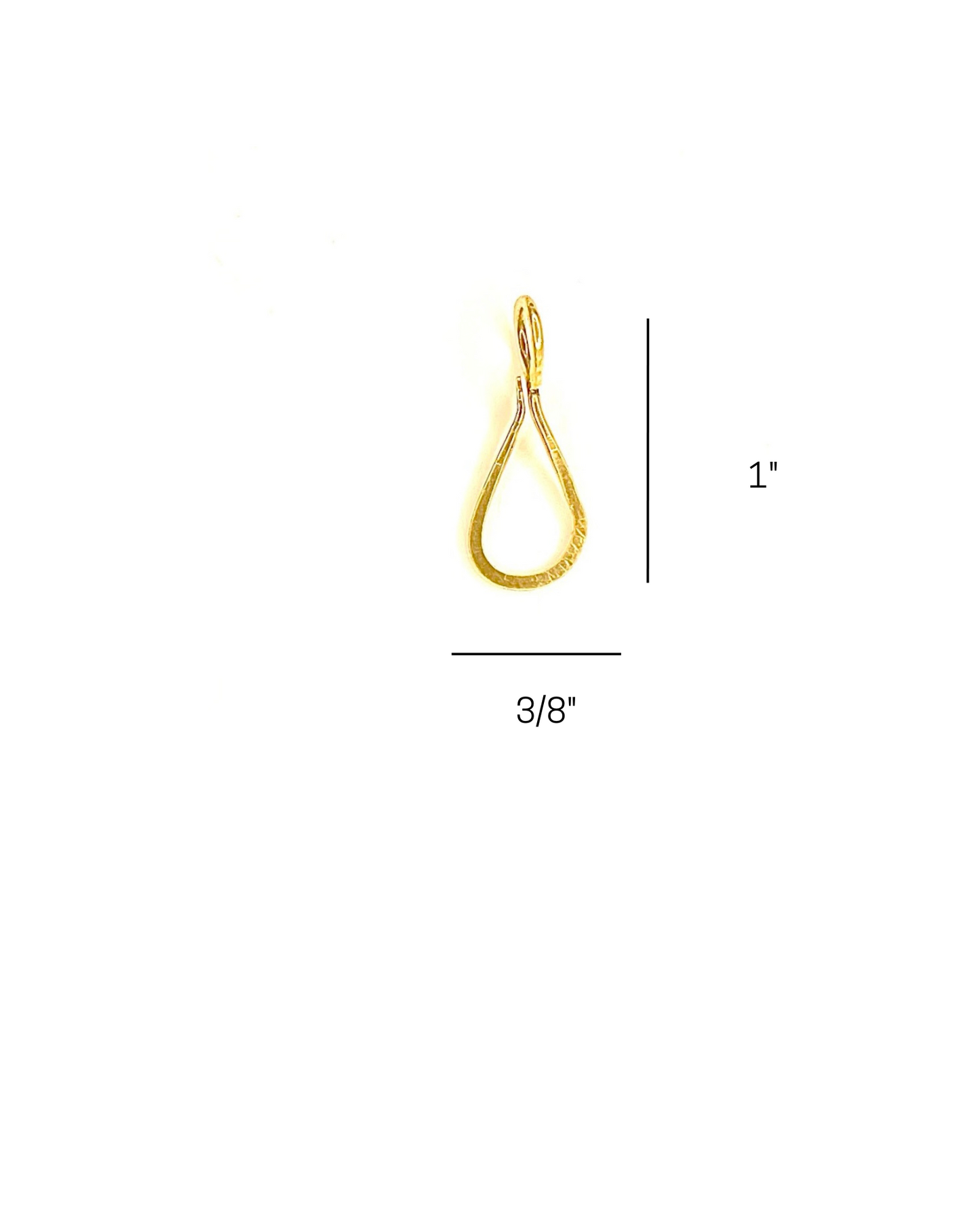 Brass Tear Drop Connector measurements