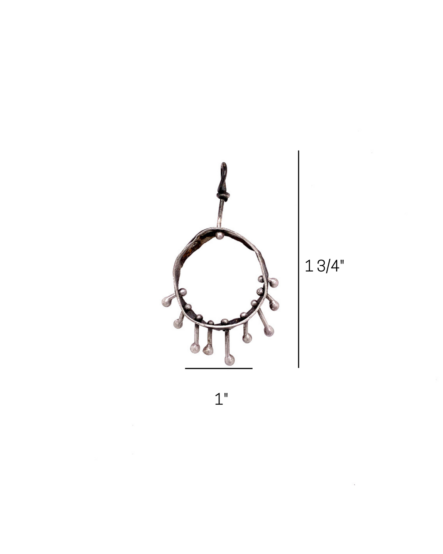 measurements for the healing pendant