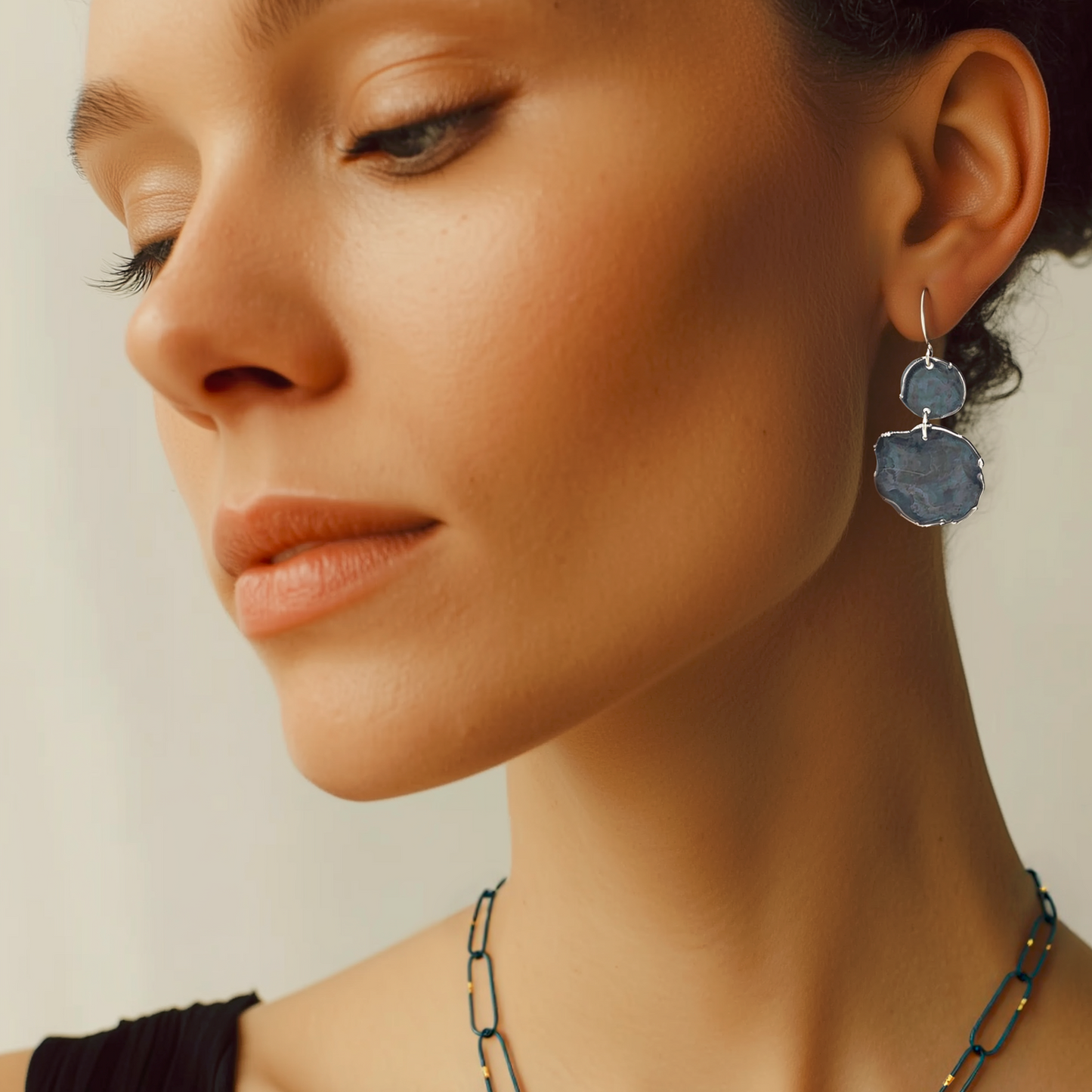 Twilight Drop Earrings on Model