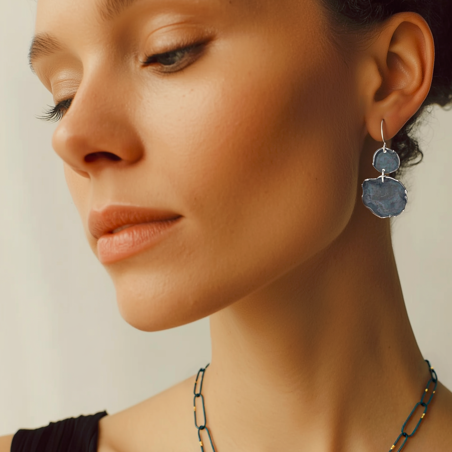 Twilight Drop Earrings on Model