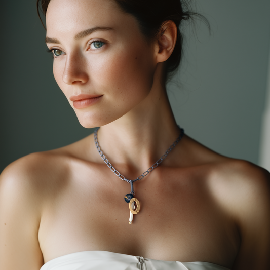 Unbreakable Talisman Necklace featuring the Truth, Strength, and Peace Talisman.