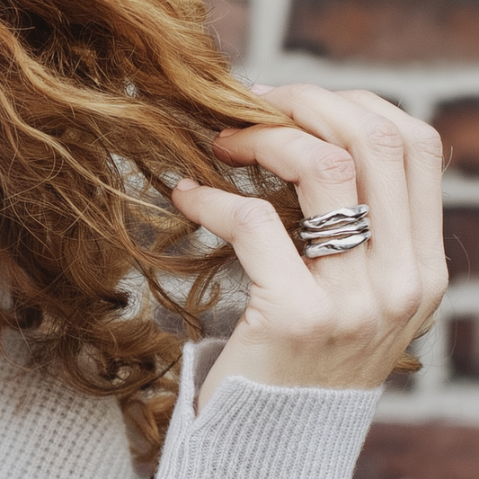 There's an ease you feel when you put on the Alchemist Ring Stack. It's like putting on the jeans you've had forever & will never part with. Each Ring is meticulously crafted with wabi-sabi intention, using only the finest precious metals. We use the ancient lost wax casting technique imbuing it with its own character and soulful imperfections that make it truly one of a kind.