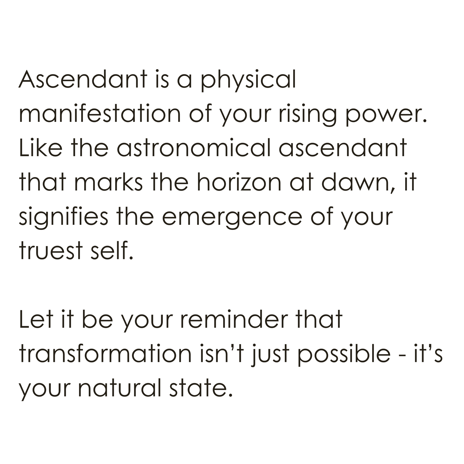 Inspiration of the Ascendant Talisman Pendant