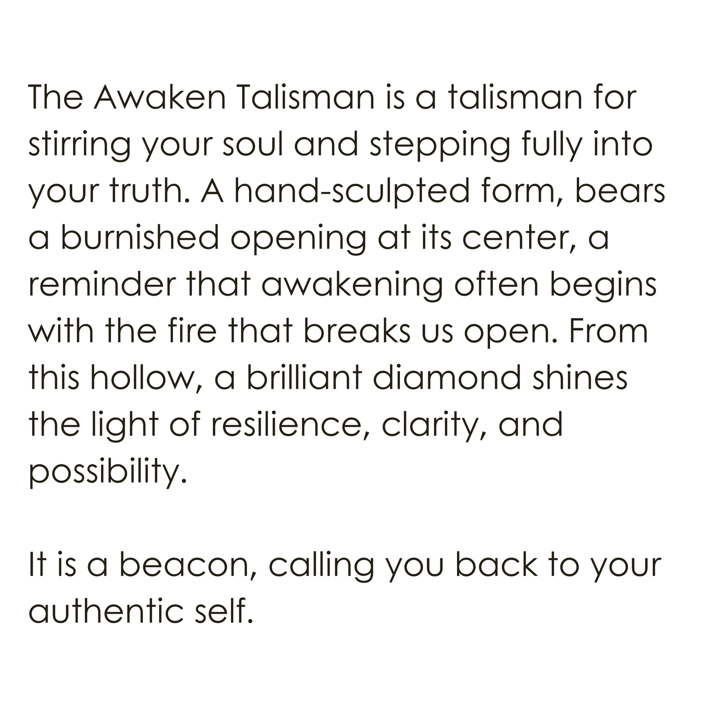 Awaken Talisman Pendant in Silver