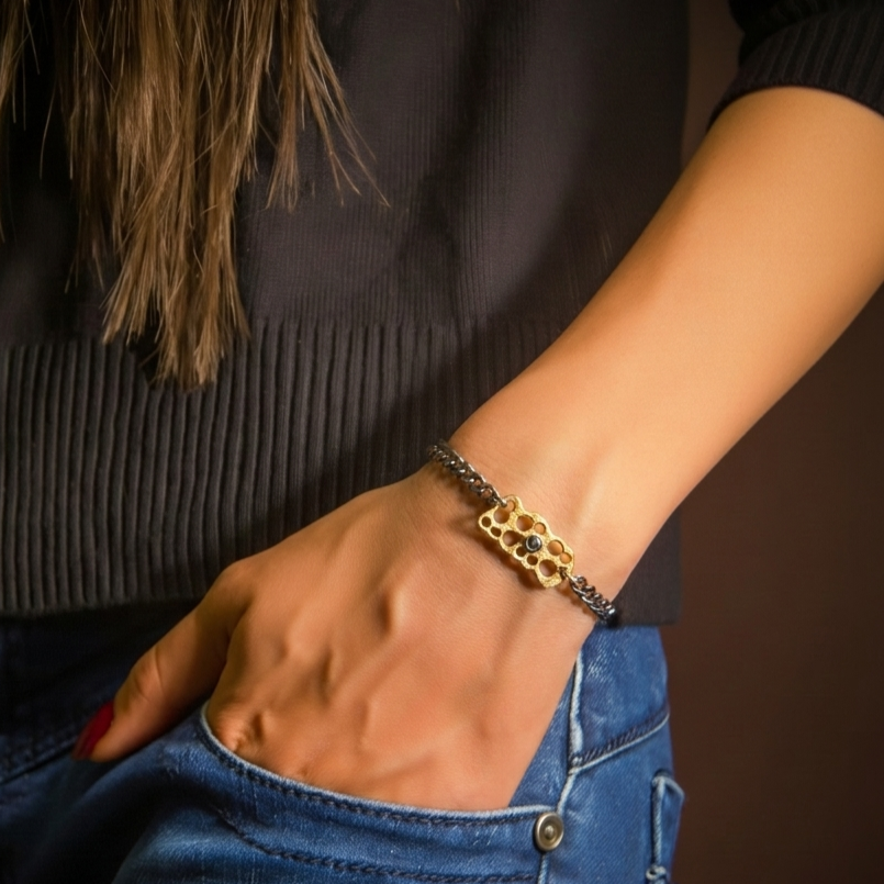 The Keep Bracelet from the Hive Collection on a Model