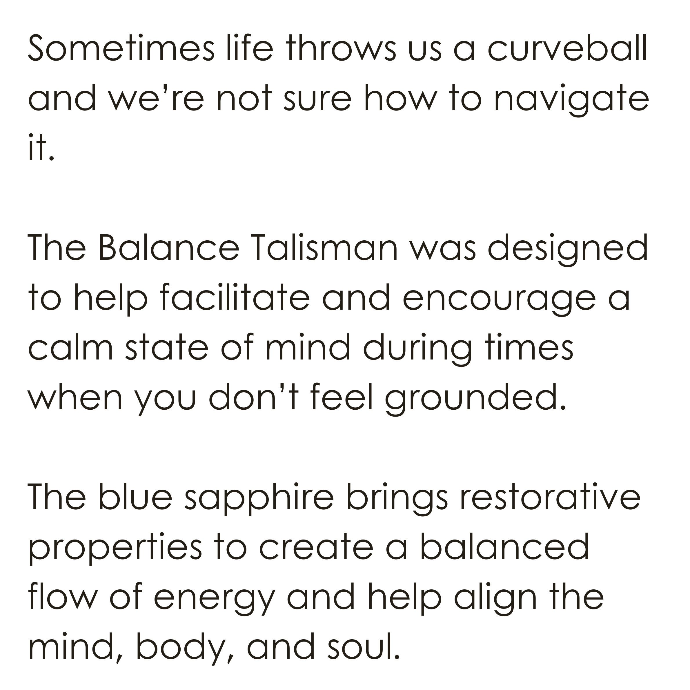 Balance Talisman Pendant meaning