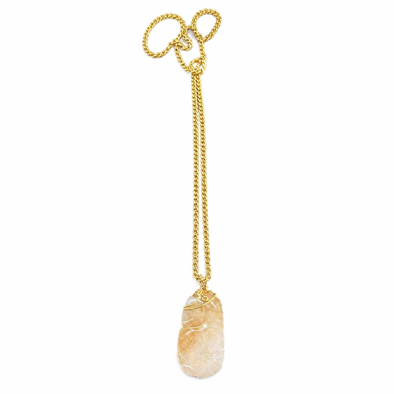 Citrine and Gold Necklace from Chikahisa Ancestor Collection