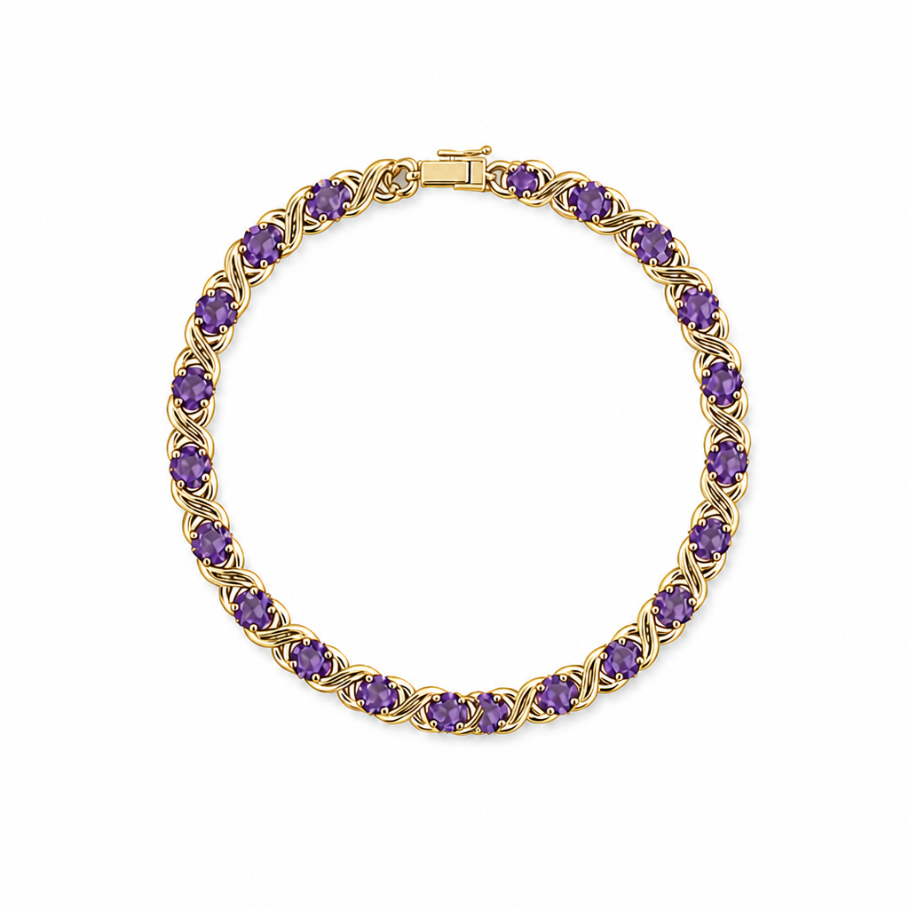 Amethyst and Gold Bracelet from the Chikahisa Ancestor Collection