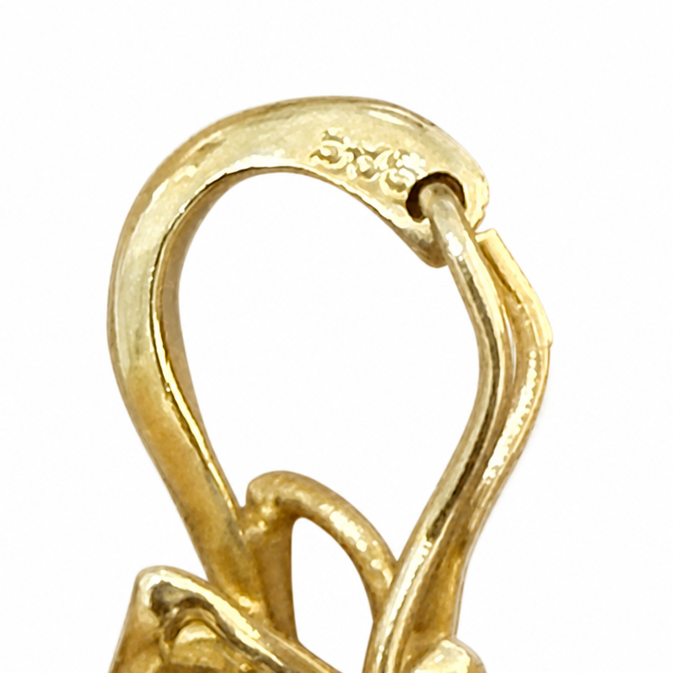 Makers mark on the Gold and Pearl Pendant from Chikahisa Ancestor Collection