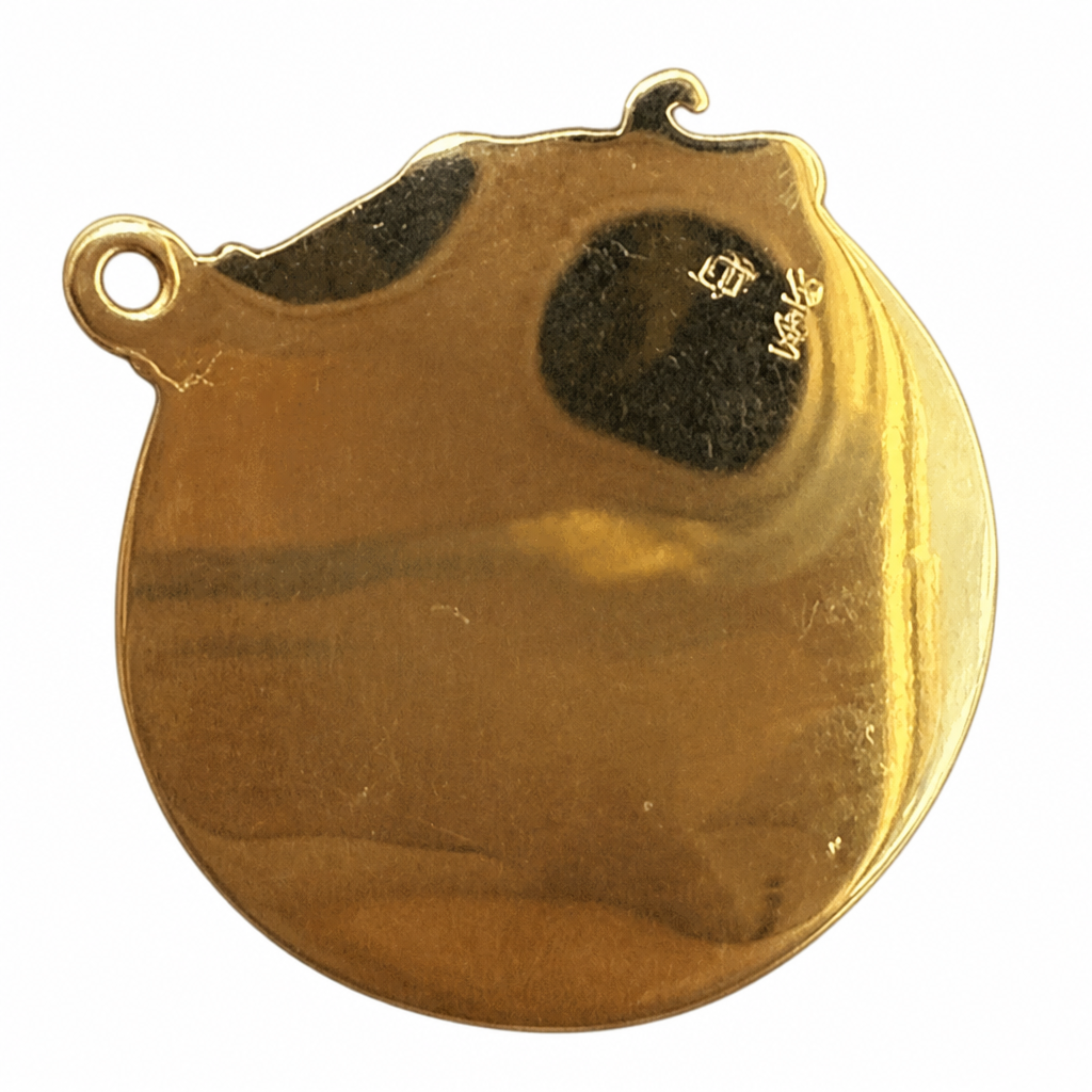 Back side of the Year of the Horse Solid Pendant from the Chikahisa Ancestor Collection