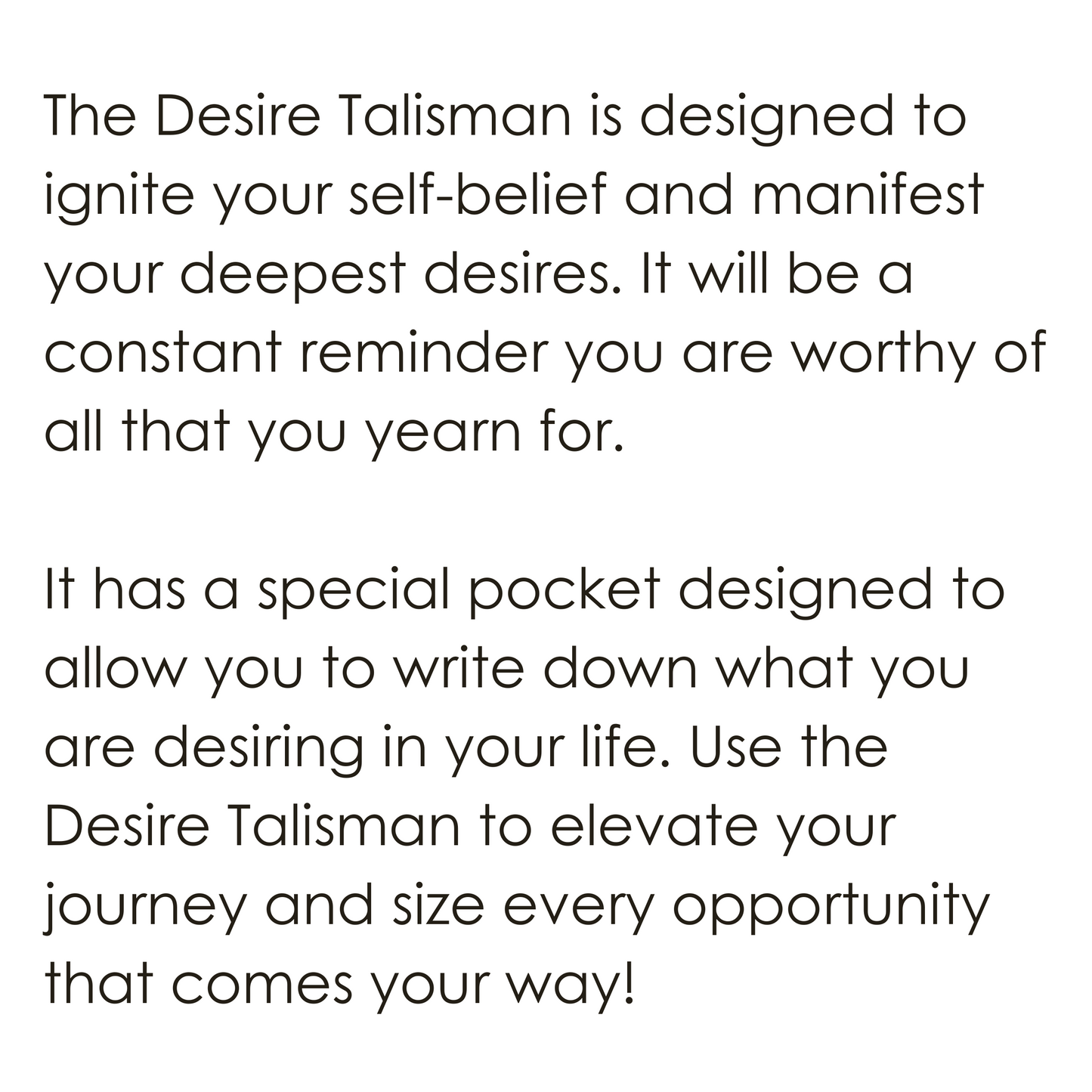 Modern Gold Link Chain with Double Paper Clip Clasp and Desire Talisman