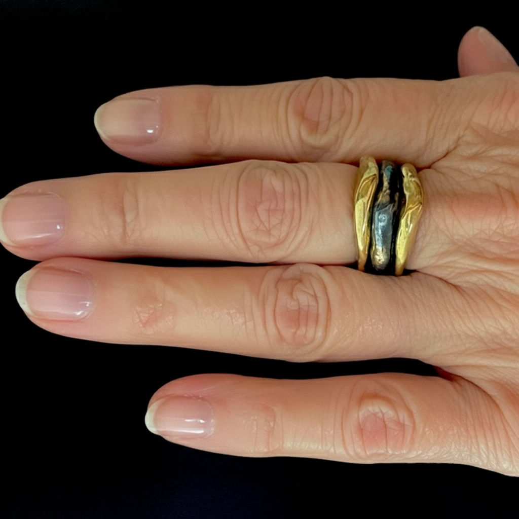 Alchemist Stacking Rings Combination 3 shown on hand