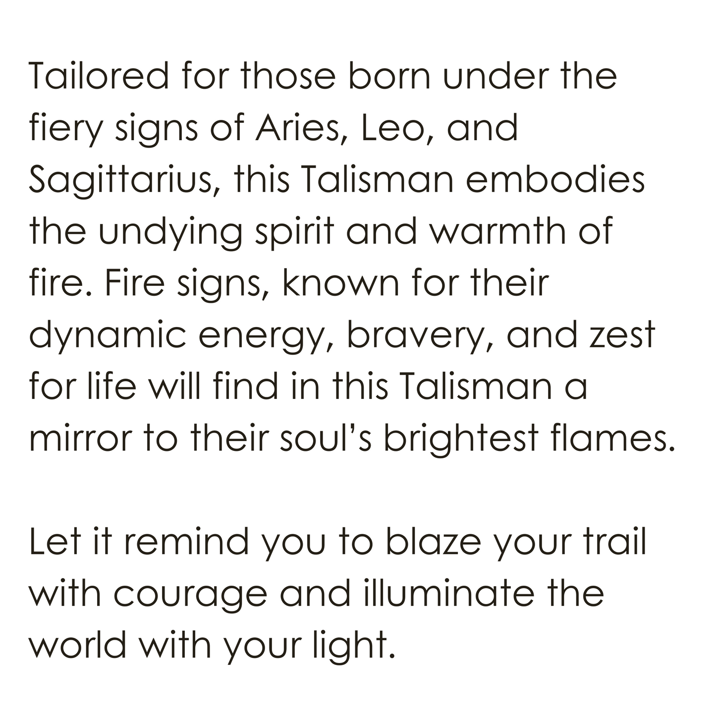 Fire Four Elements Talisman Pendant