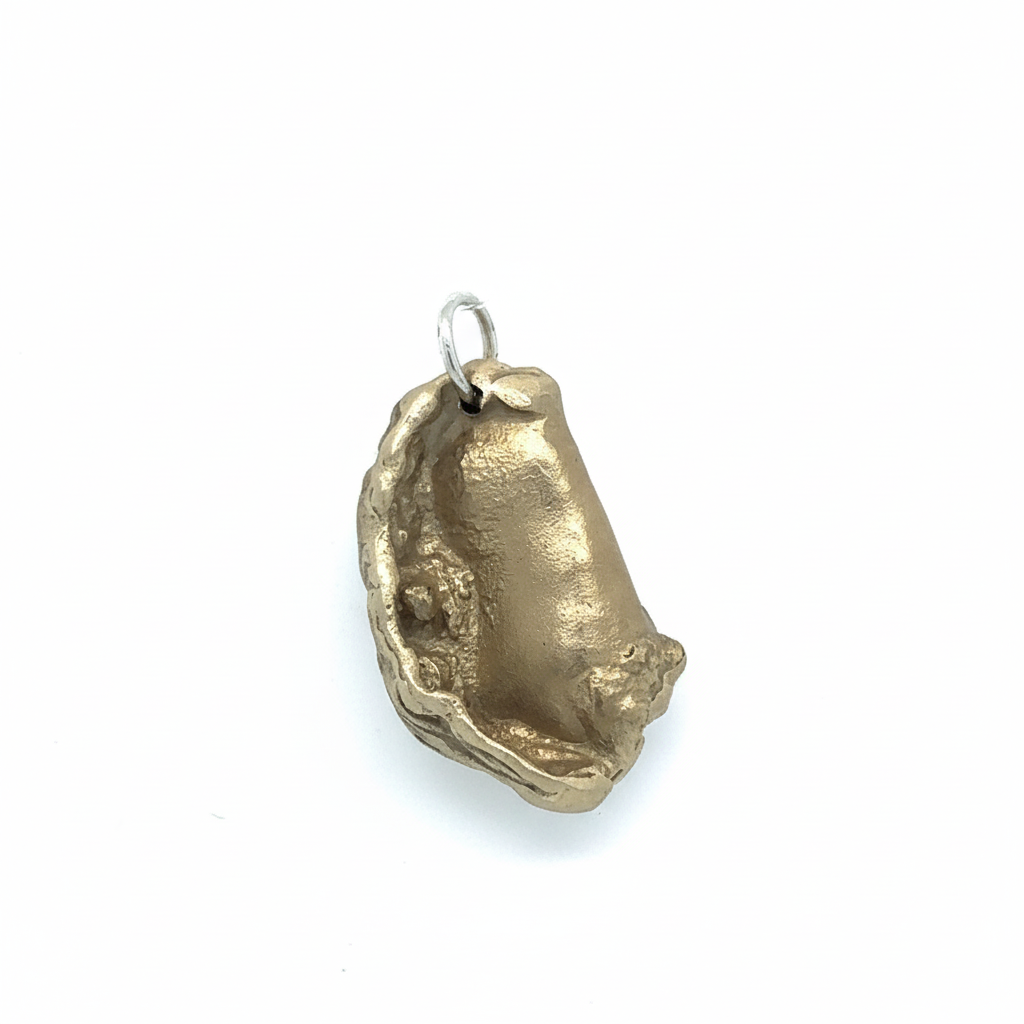 Back side of Gratitude Talisman Pendant in Bronze