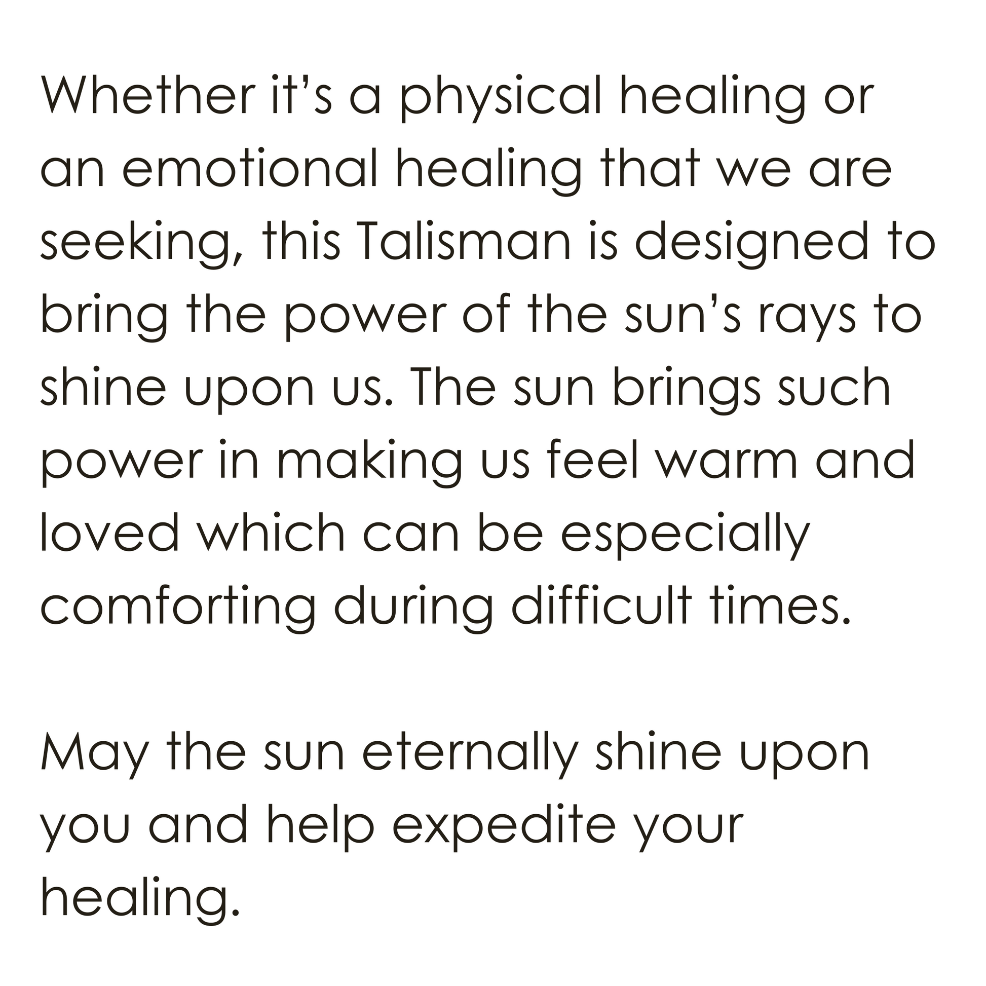 description of the healing pendant