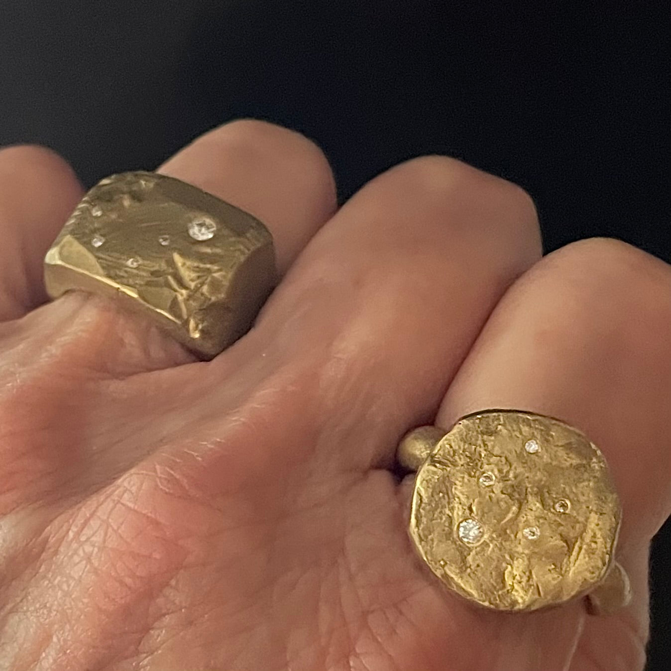 Stargazer Signet Ring in Bronze