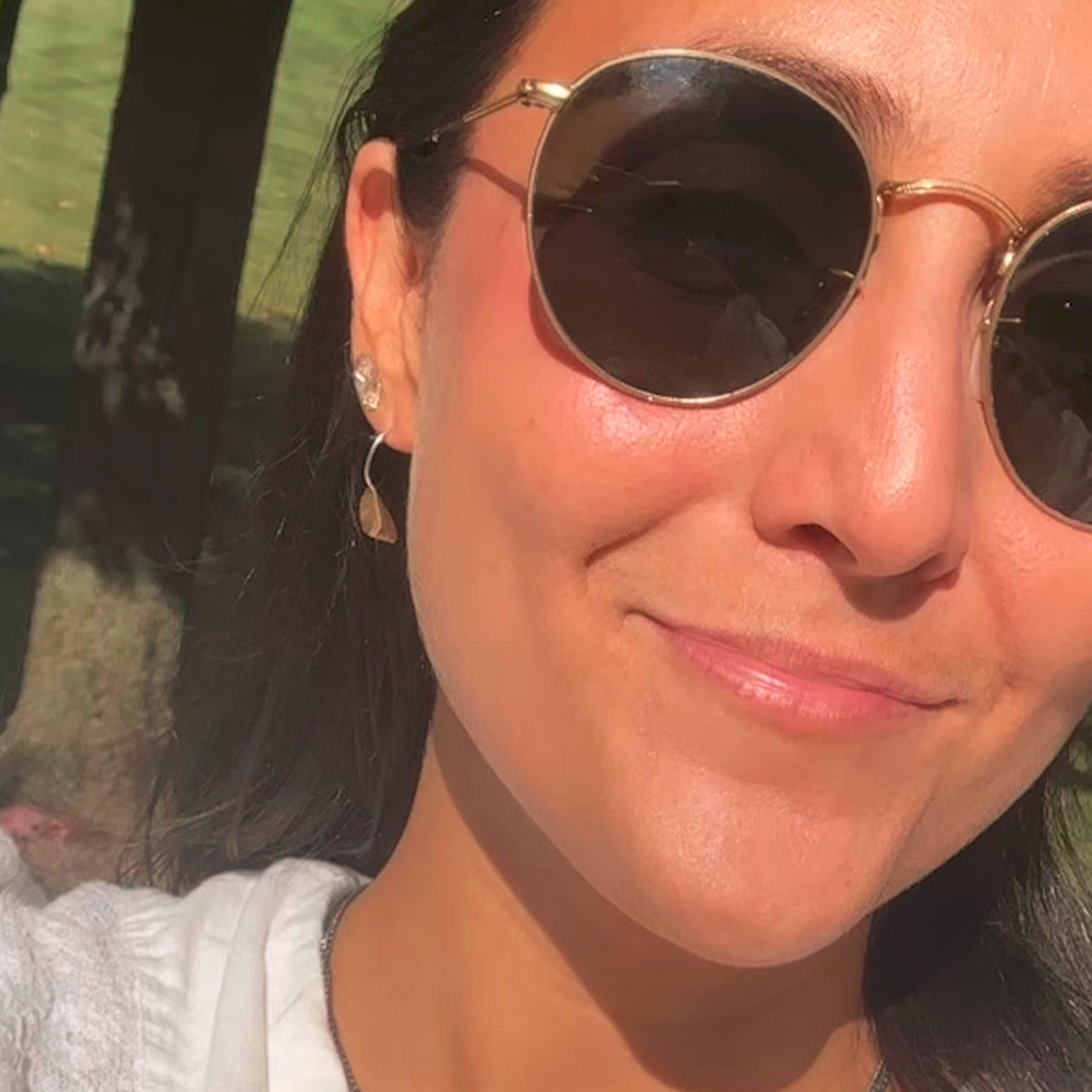 Echo Earrings on a person
