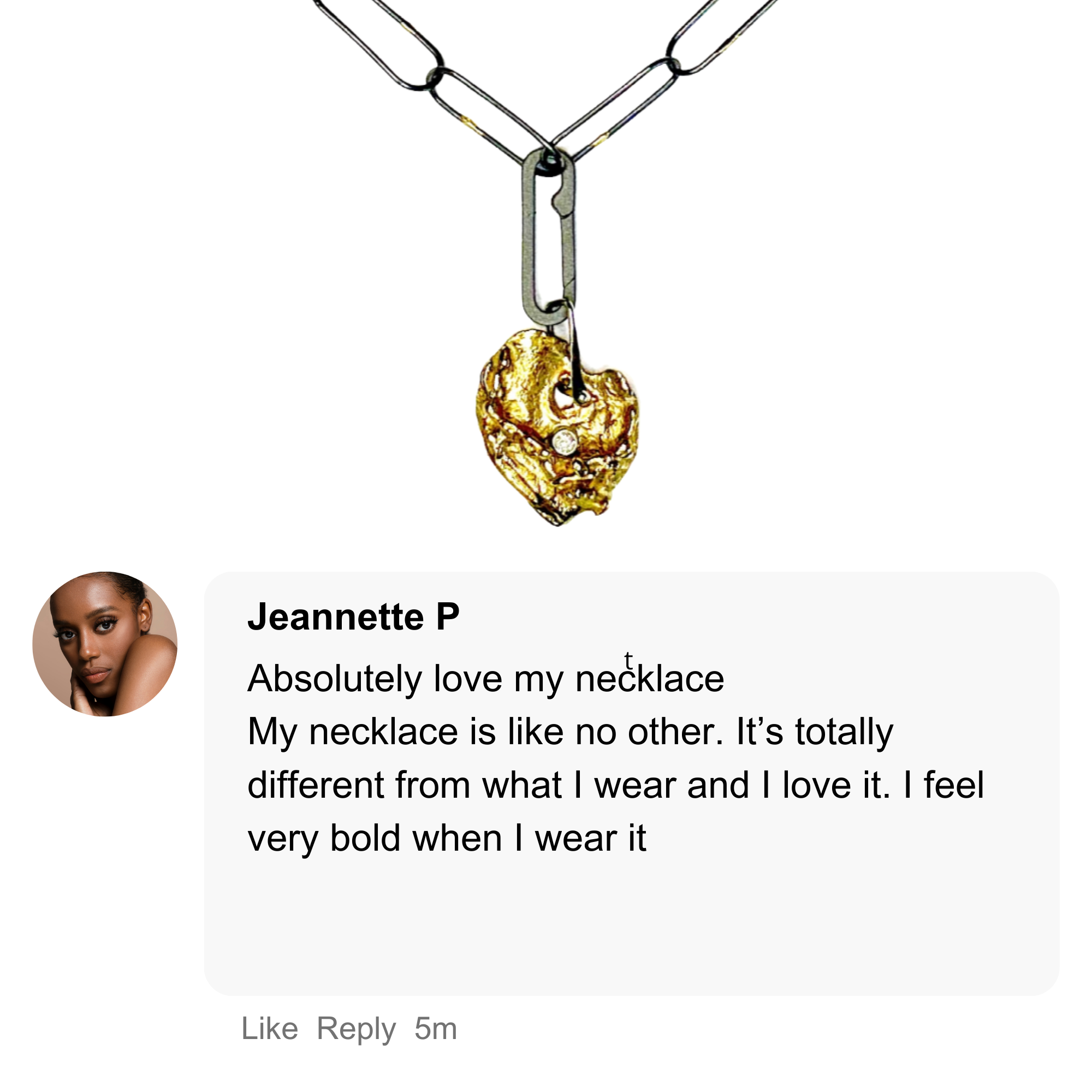 testimonial of the Love Talisman necklace