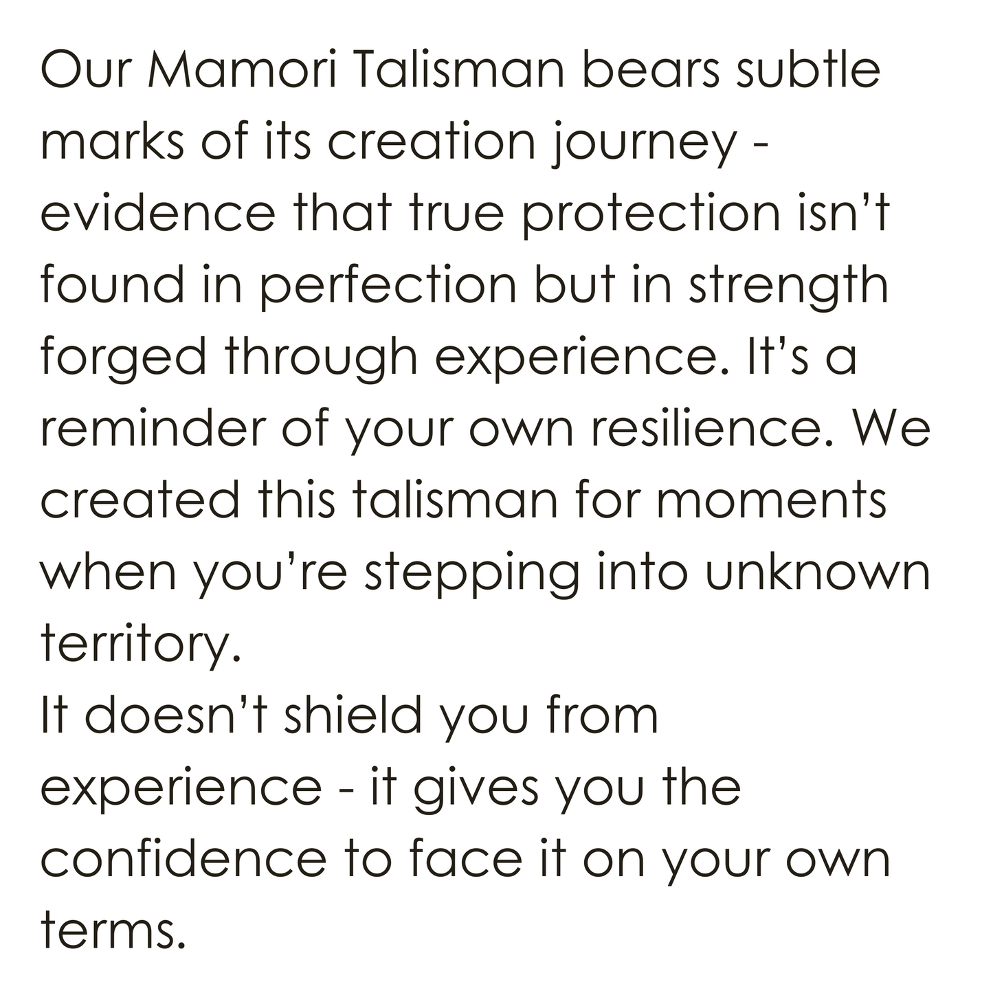 The Mamori Talisman meaning
