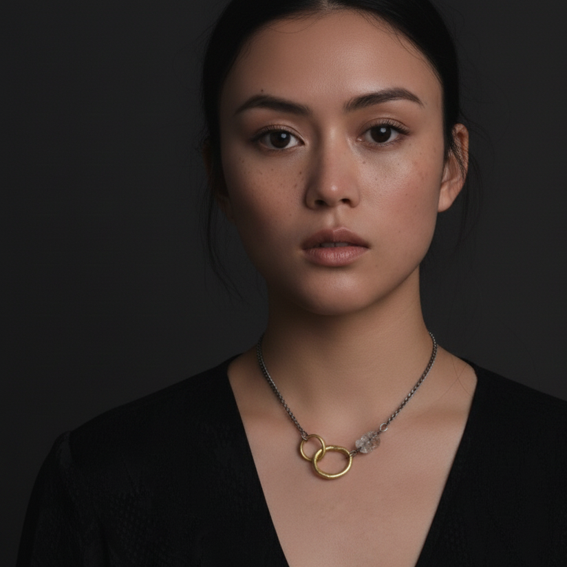 Found Necklace from Unbroken Collection on Model