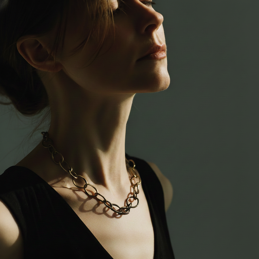 Sovereign Necklace on model