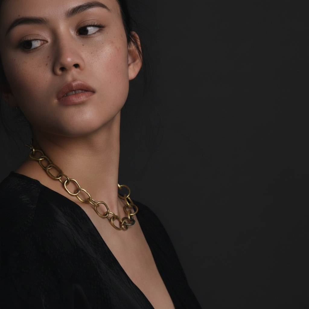 Sovereign Necklace on a Model