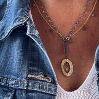 Inspired by the Lotus Flower, this beautiful necklace helps you on your journey of enlightenment.  No matter where you are in your journey, you'll persevere and reach your destiny.  Add a talisman pendant to enhance your journey 😉