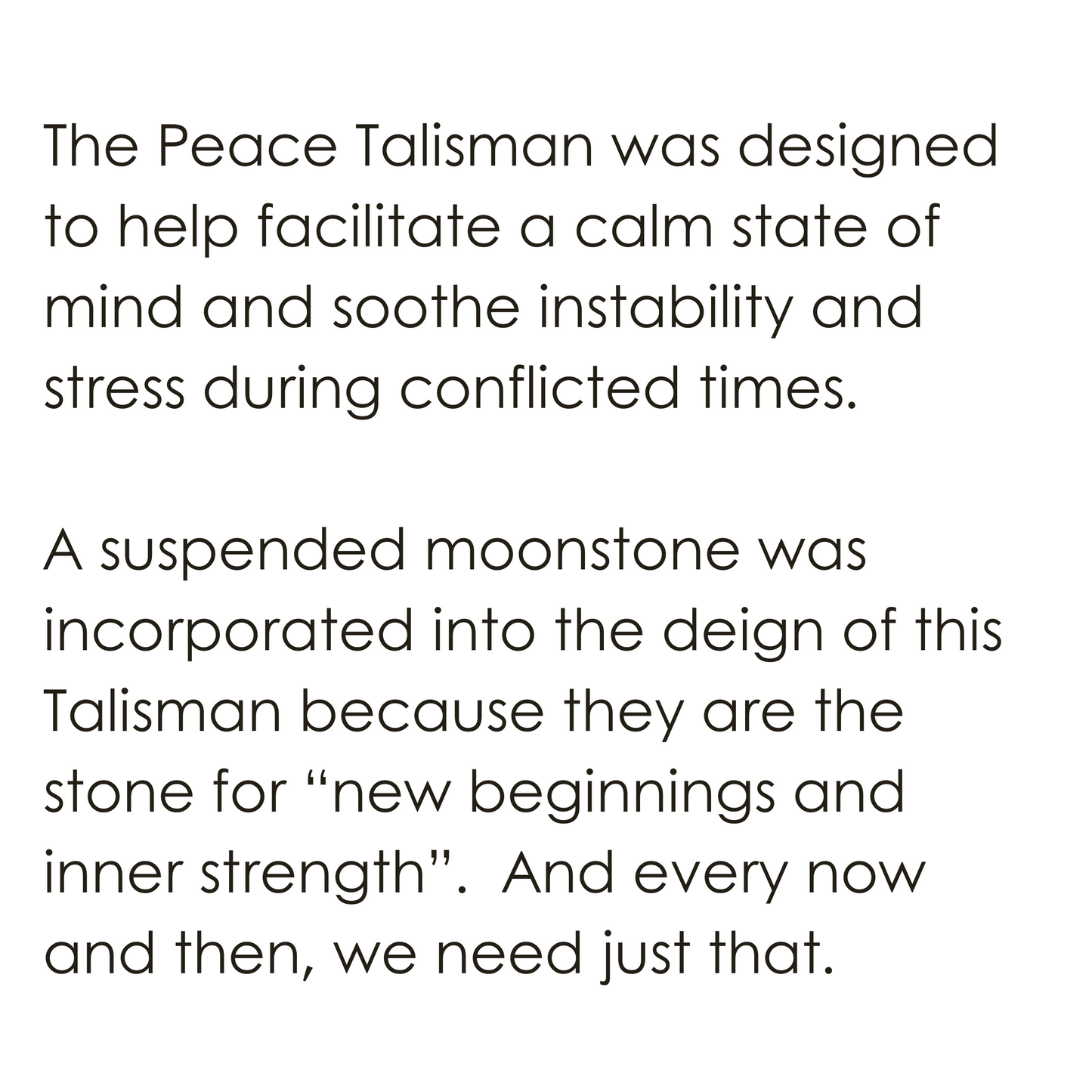 Peace Talisman Pendant