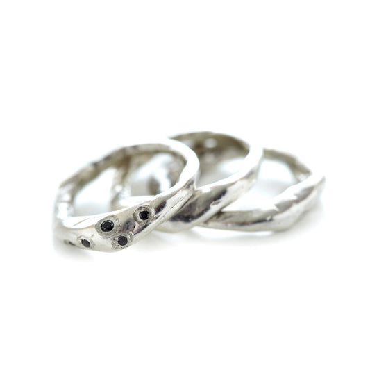 The Connection Stacking Ring Set embraces the beauty of the past, present, and future. It's inspired by our collective desire to connect with something greater than ourselves.