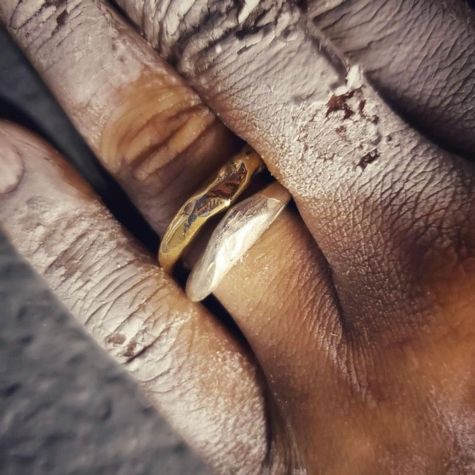 The Element Ring available in Bronze and Silver is imbued with unique character and soulful imperfections.