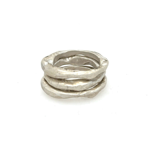 There's an ease you feel when you put on the Alchemist Ring Stack. It's like putting on the jeans you've had forever & will never part with. Each Ring is meticulously crafted with wabi-sabi intention, using only the finest precious metals. We use the ancient lost wax casting technique imbuing it with its own character and soulful imperfections that make it truly one of a kind.