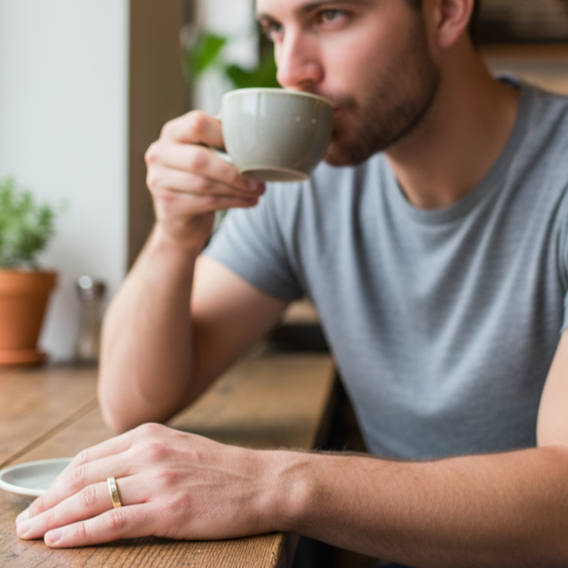 Kintsugi 18kt Gold Ring on Male Model