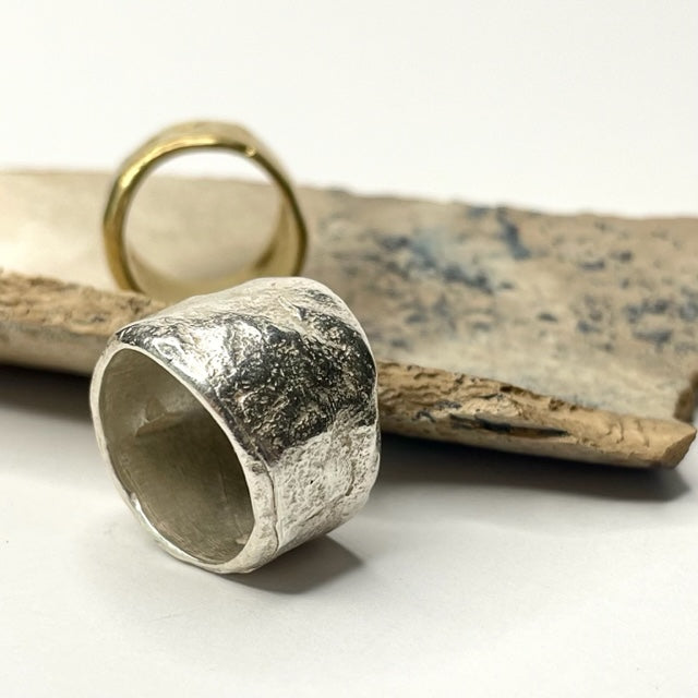 Origin Rings in Silver and Bronze