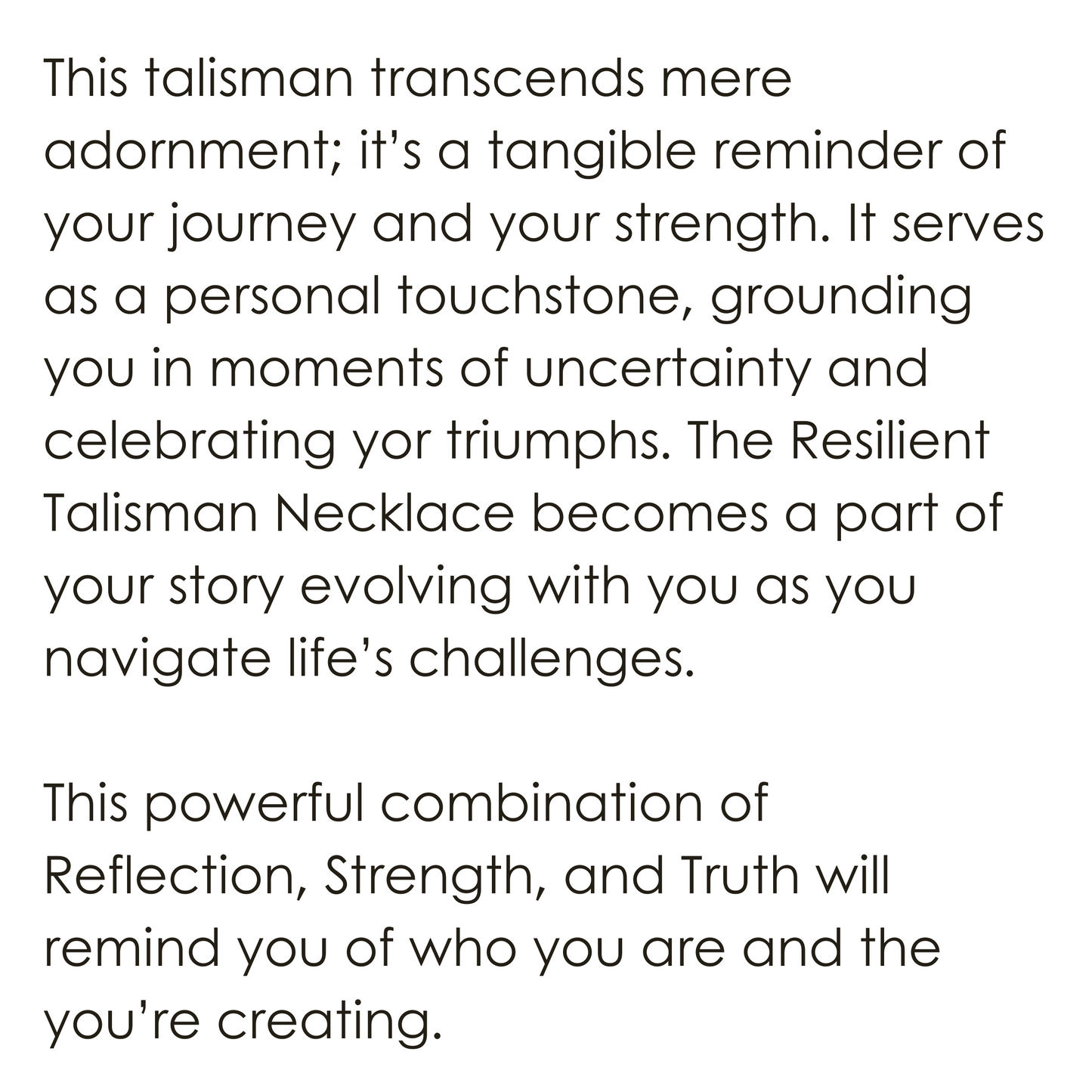 Resilient Talisman Necklace