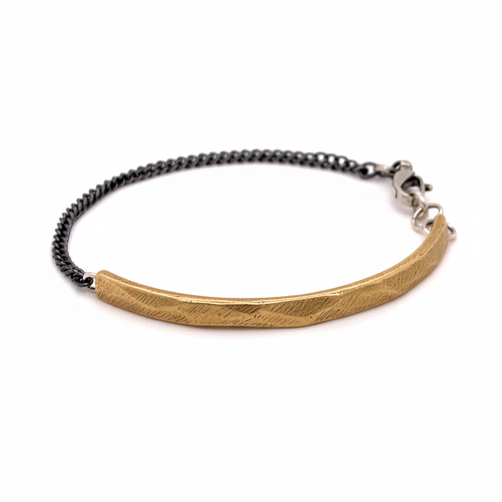The Skipping Stones Simple Bracelet transcends ordinary accessories by connecting you to the serene beauty of nature. Its organic shape serves as a reminder of life's simple pleasures - like the joy of skipping stones on a lazy afternoon.