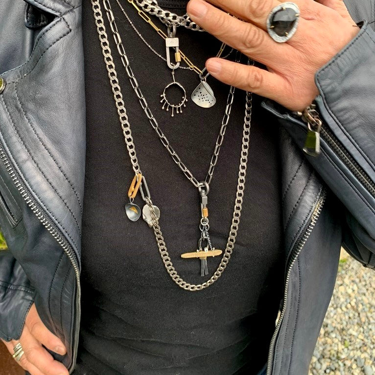 Layered Talisman Chains with Various Talisman Pendants