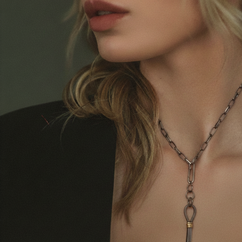 Compassion Talisman Pendant on Model