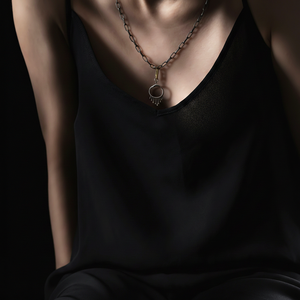 Healing Talisman Necklace on Model
