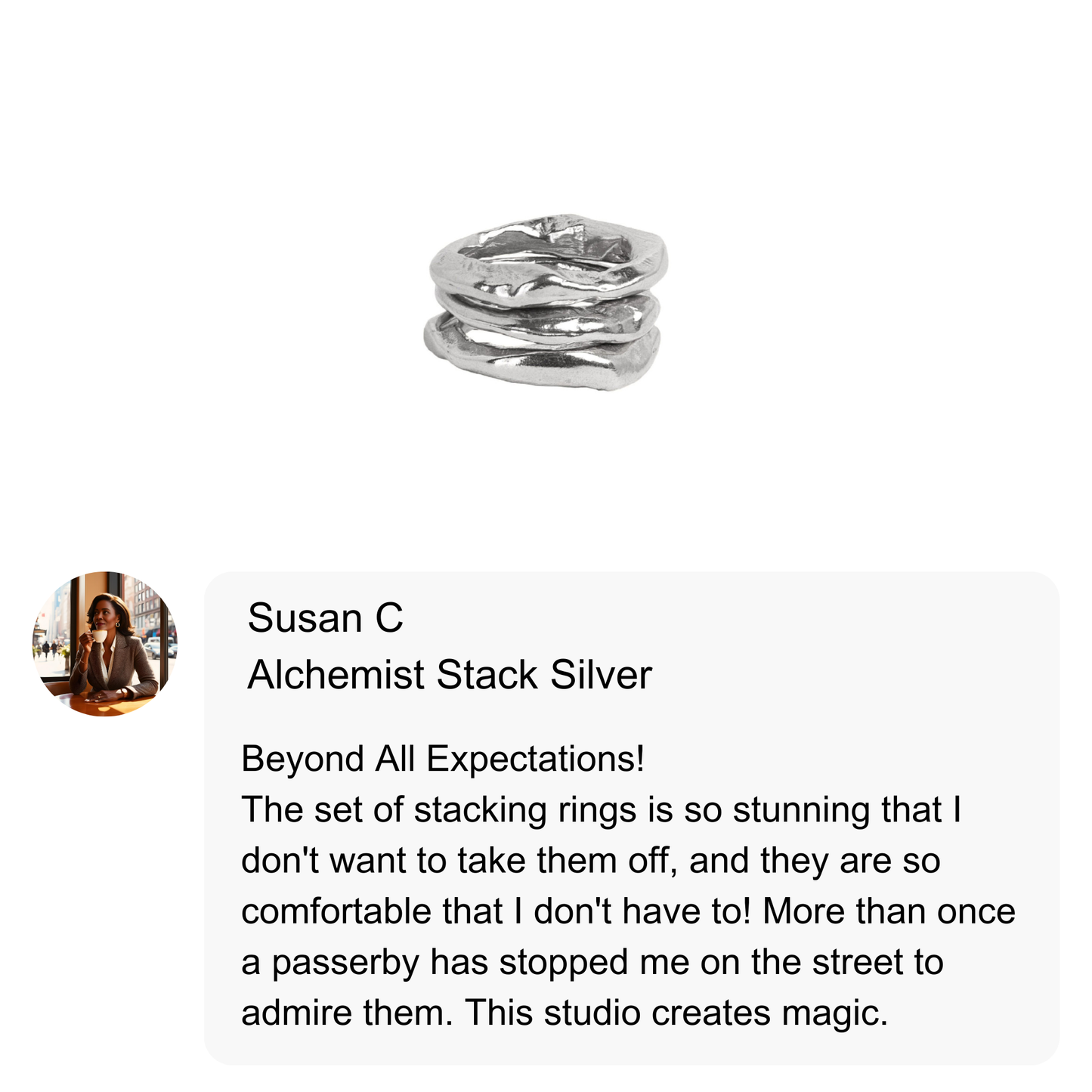 Alchemist Stacking Rings Silver