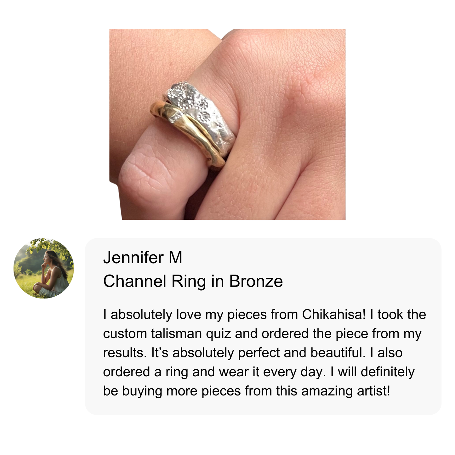 Channel Ring in Bronze