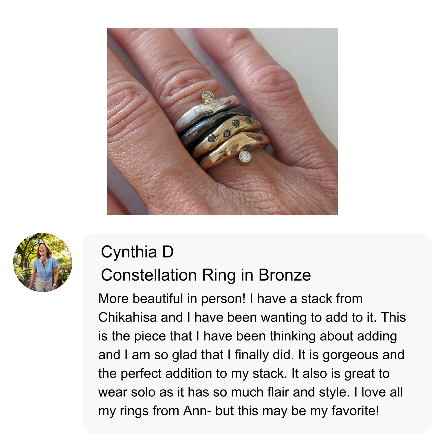 Constellation Ring in Bronze