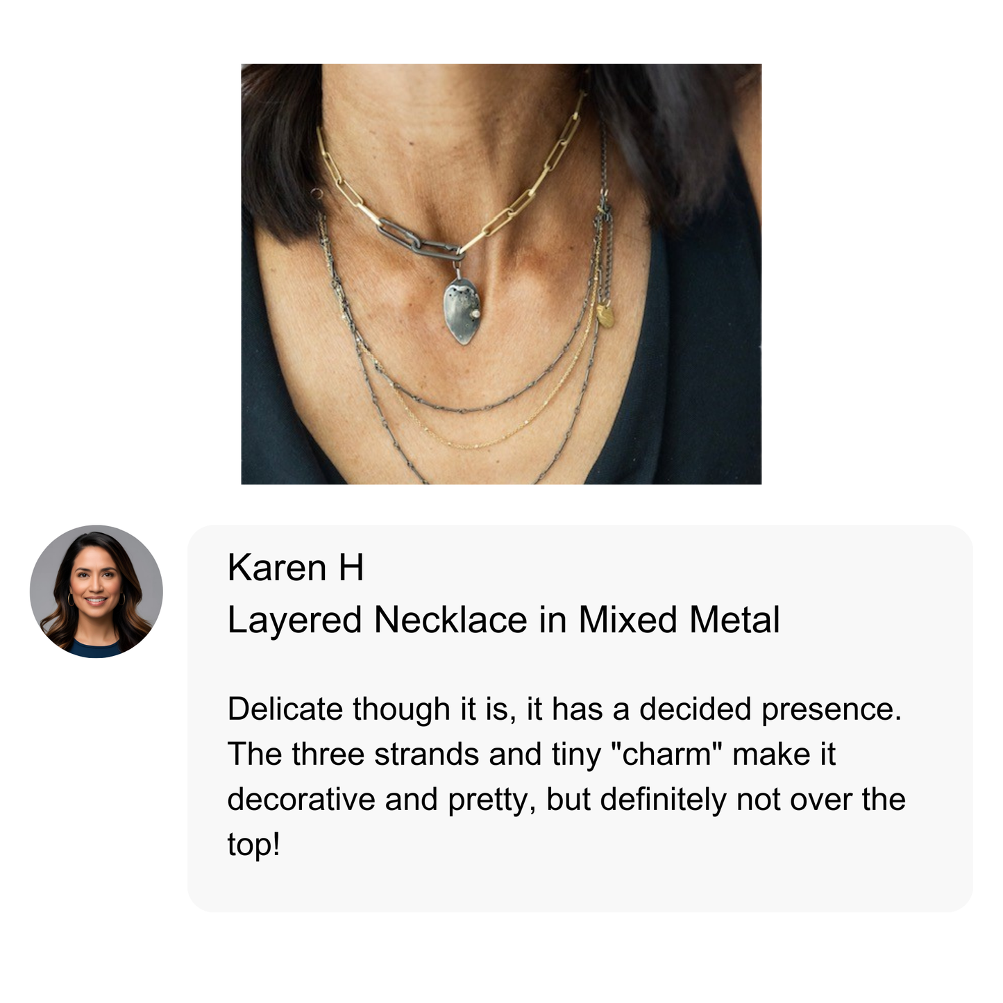 Layered Necklace in Mixed Metal