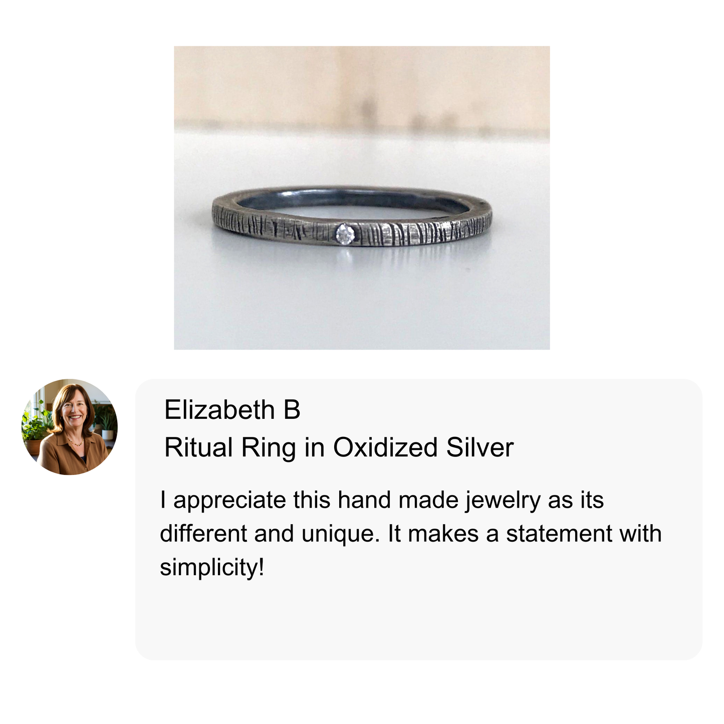 Ritual Ring in Oxidized Silver