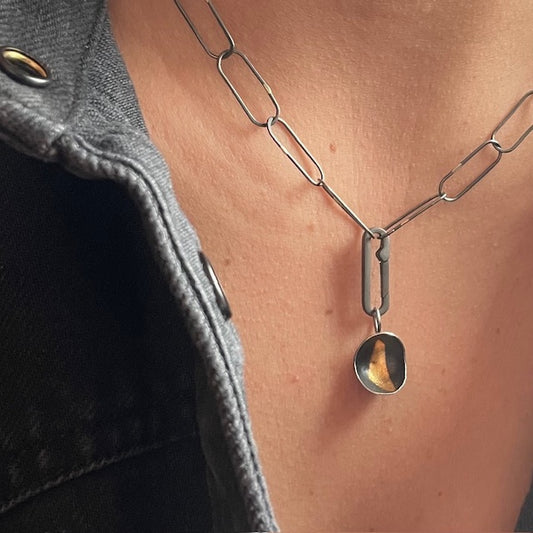 Are you a deep thinker who always analyzes the world? Looking for the most accurate answer? You prefer to watch the world from the comfort of your home instead of out in the noisy world. Solace comforts you. The Truth Seeker Necklace is for you! This necklaces highlights our truth talisman pendant.