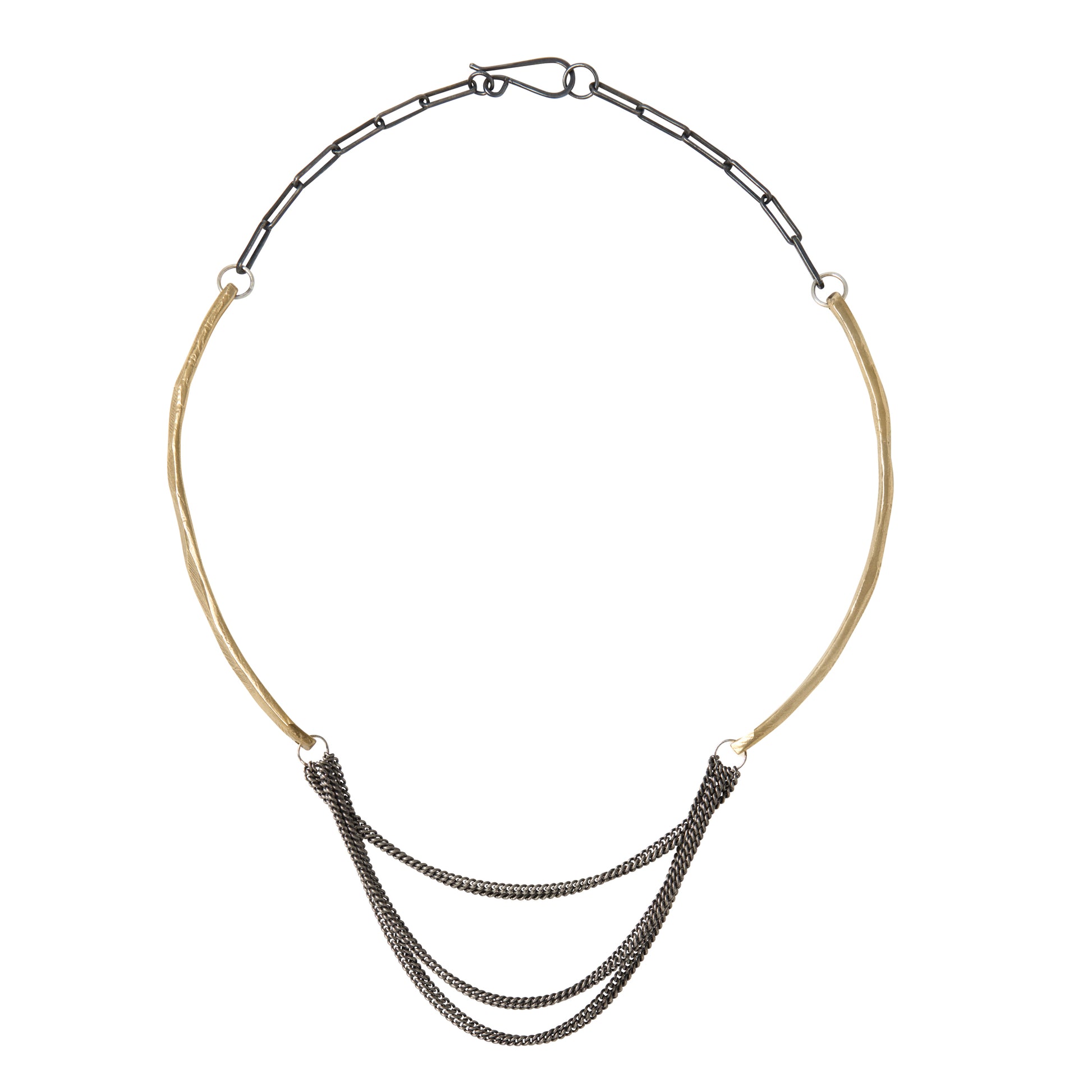 Embody the fluid grace of Whidbey Island's hidden waterfalls with our Cascade Layers Necklace. It brings the mesmerizing flow of water to life through its intricate layering of delicate chains. These varying chains create a dynamic interplay of textures and movement, mimicking the way sunlight dances across a waterfall's surface.
As you move, the chains shift and settle, never falling exactly the same way twice – a reminder of the ever-changing nature of flowing water.