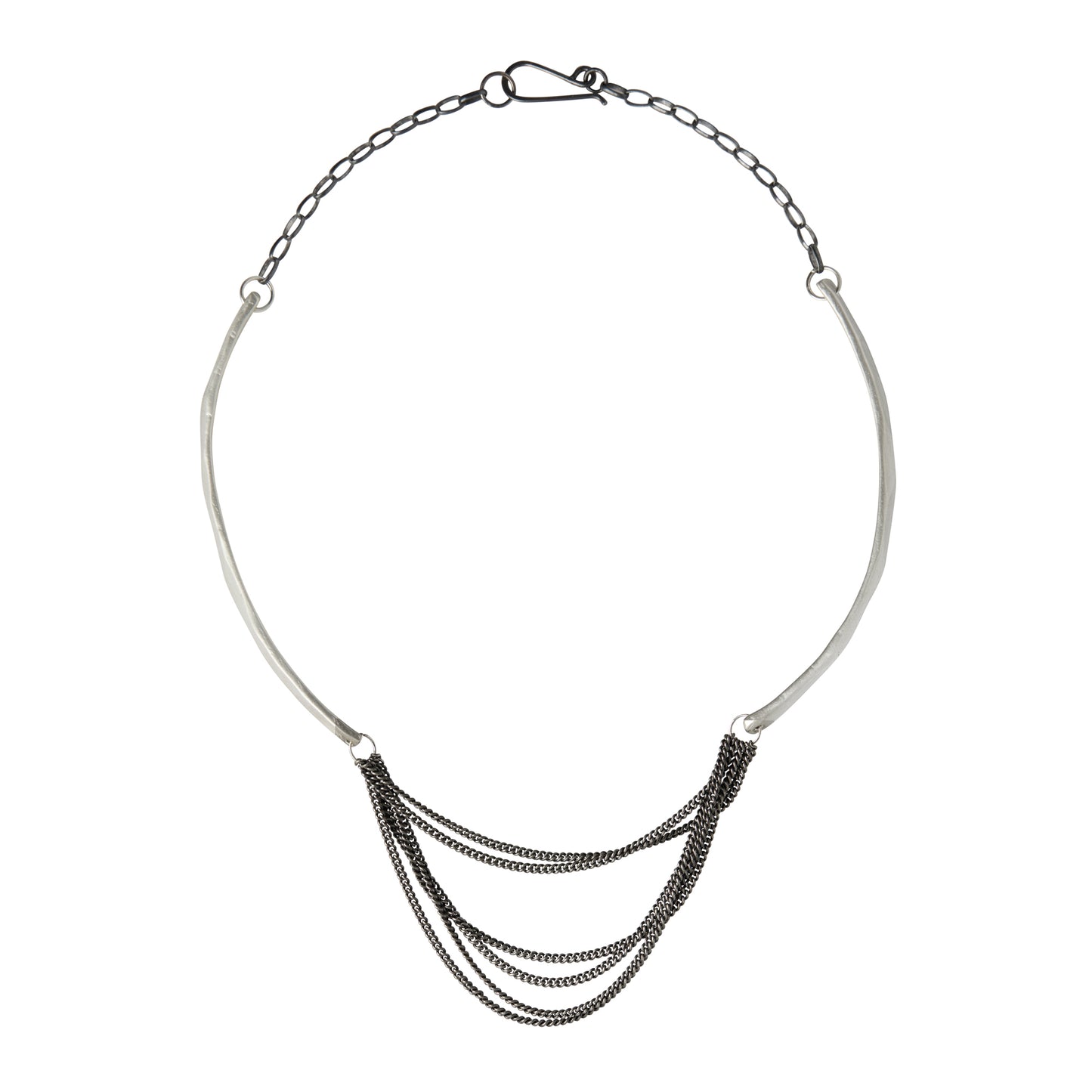 Embody the fluid grace of Whidbey Island's hidden waterfalls with our Cascade Layers Necklace. It brings the mesmerizing flow of water to life through its intricate layering of delicate chains. These varying chains create a dynamic interplay of textures and movement, mimicking the way sunlight dances across a waterfall's surface.
As you move, the chains shift and settle, never falling exactly the same way twice – a reminder of the ever-changing nature of flowing water.