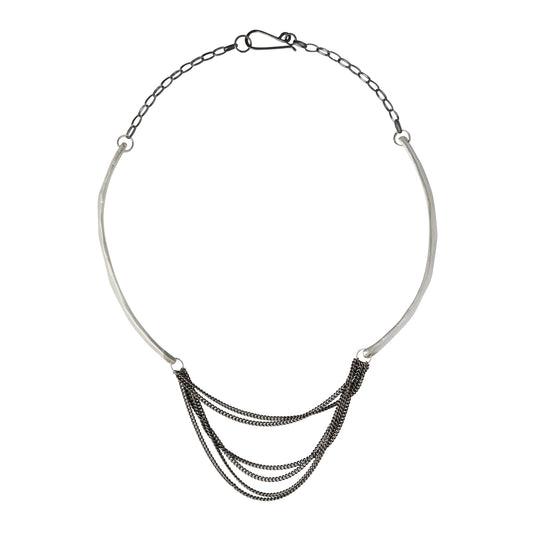 Embody the fluid grace of Whidbey Island's hidden waterfalls with our Cascade Layers Necklace. It brings the mesmerizing flow of water to life through its intricate layering of delicate chains. These varying chains create a dynamic interplay of textures and movement, mimicking the way sunlight dances across a waterfall's surface.
As you move, the chains shift and settle, never falling exactly the same way twice – a reminder of the ever-changing nature of flowing water.