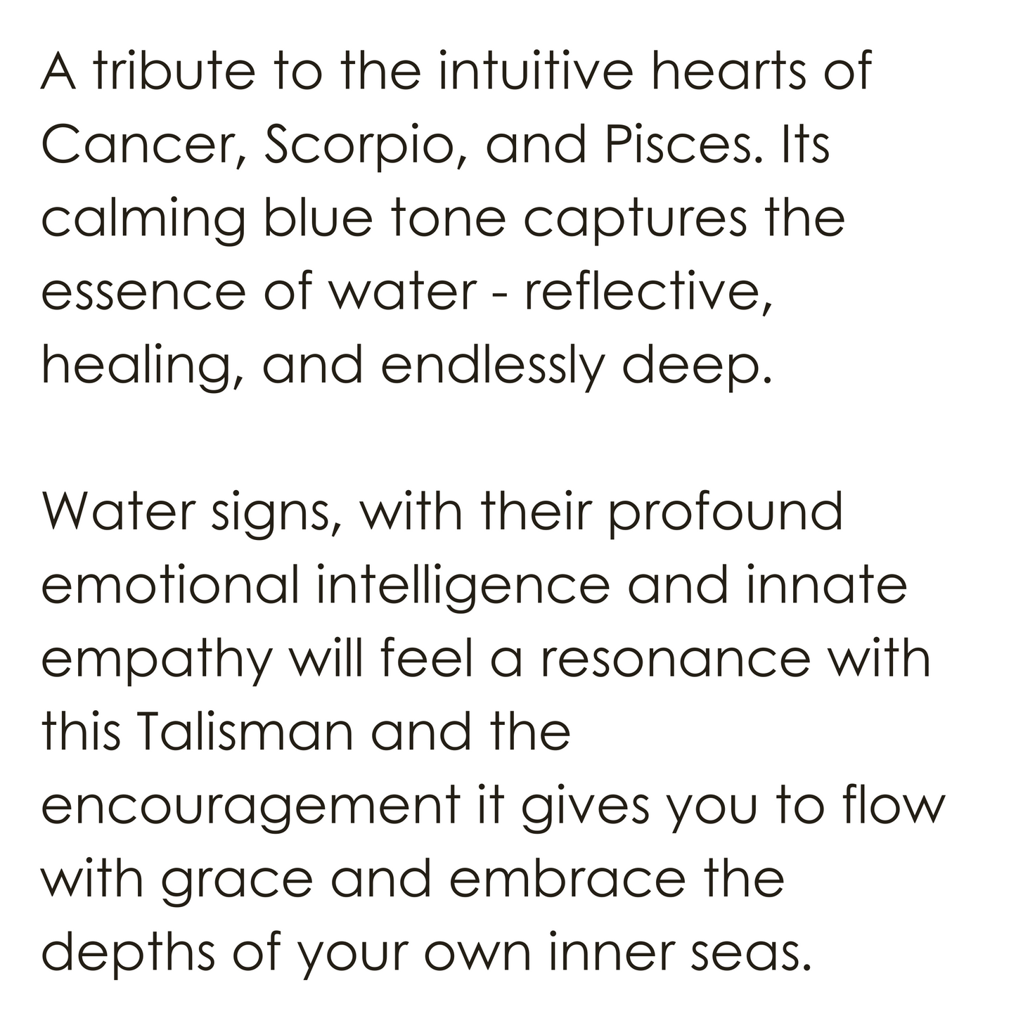 Water Four Elements Talisman Pendant