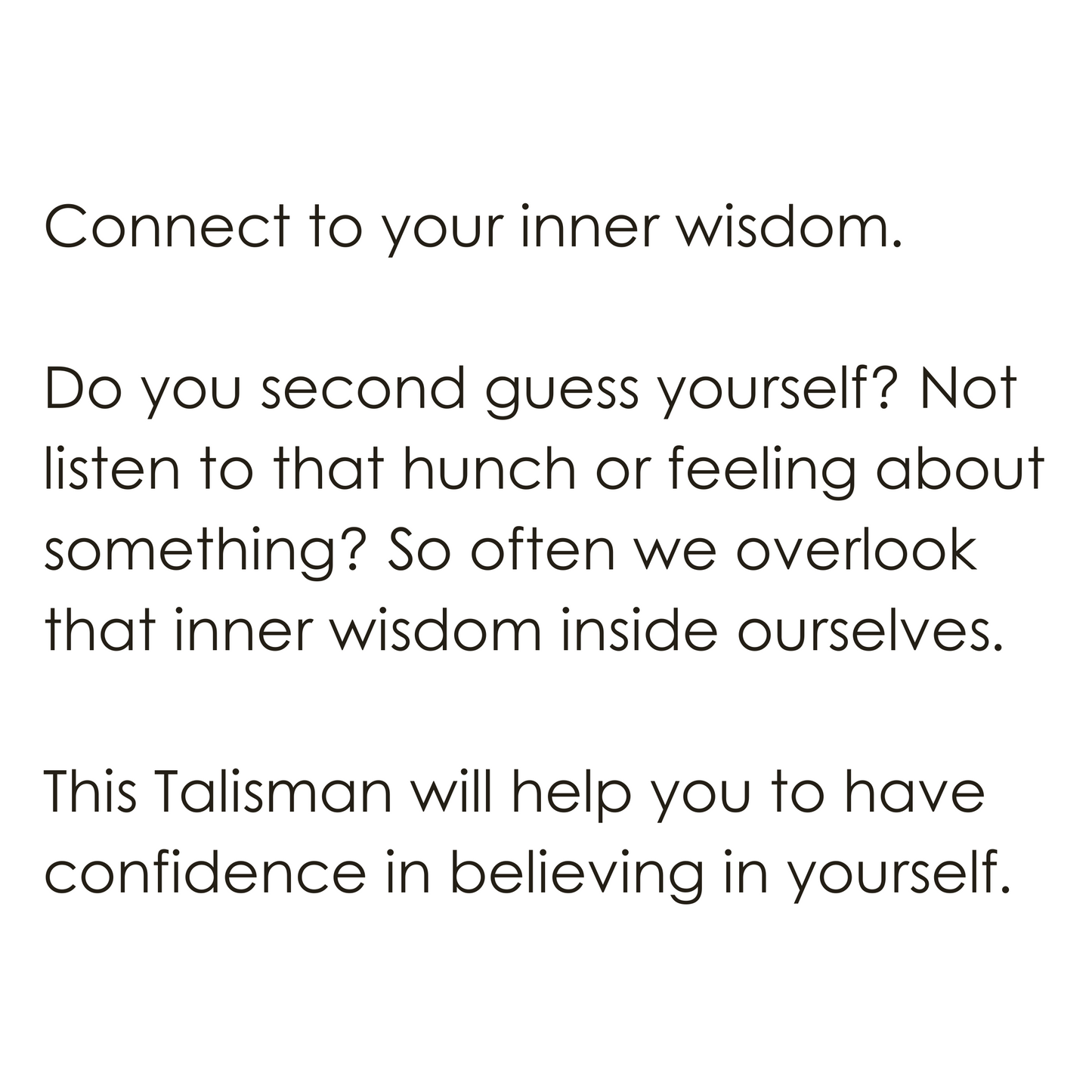 Wisdom Talisman Pendant meaning